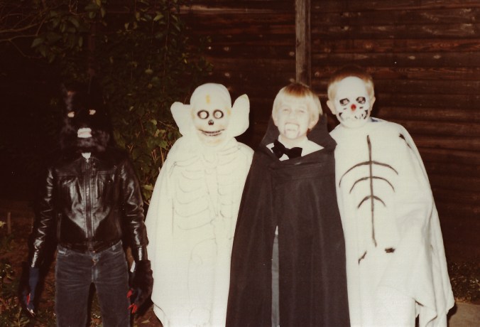 My Halloween party, c. 1981. I'm dressed as Dracula...